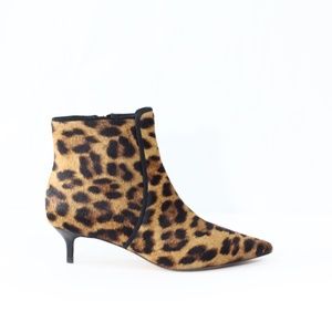 Talbots Leopard Print Boots sz 6.5 New Women Kitten Heel Bootie Iona fashion